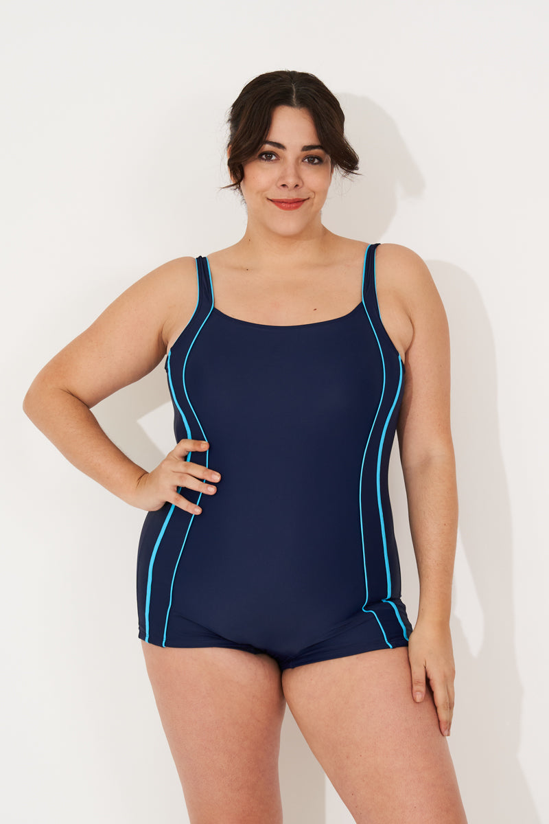 Grande Taille Une Pièce Maillot Piscine Uni