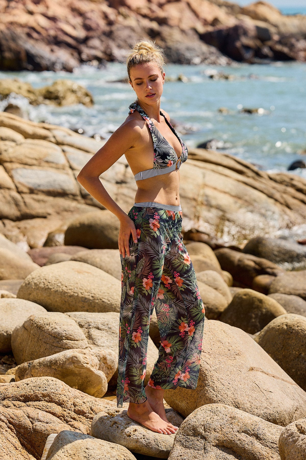Tankini Femme 3 Pièces Imprimé avec Soutien Optimal et Style