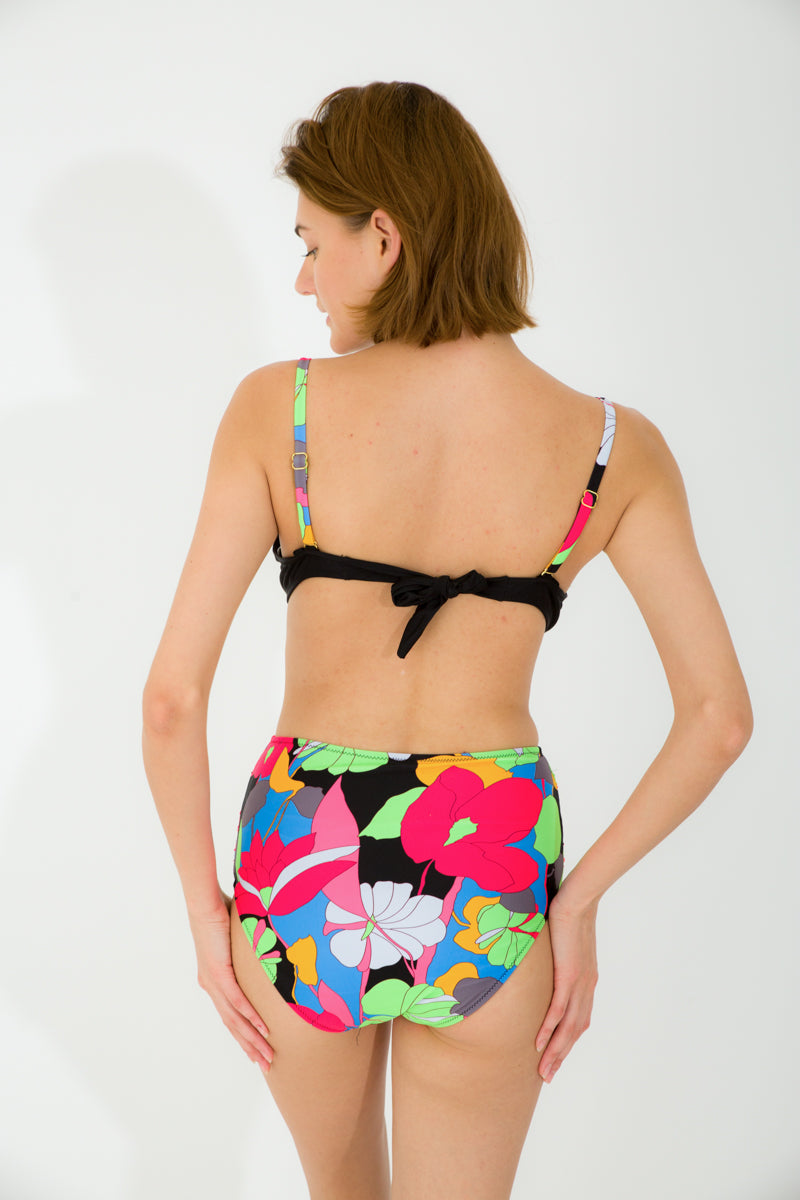Bain Femme Deux Pièces Bas Taille Haute Imprimé